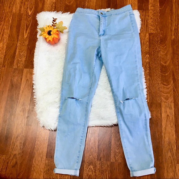 🎃Distressed-Knee High waisted jeans - Picture 3 of 3